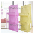 Factory blue pink white color non woven hanging hand bag organizer